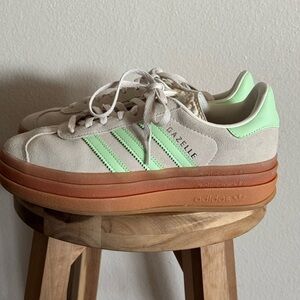Adidas Gazelle Bold Sneaker in Mint & Beige